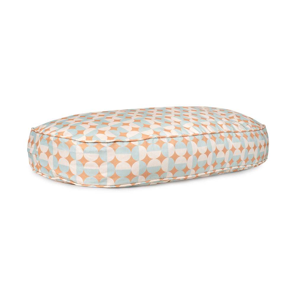 Oval Lounger Geo Modern Dog Bed - Sunny Geo