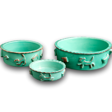 Dog Food/Water Bowl - Green