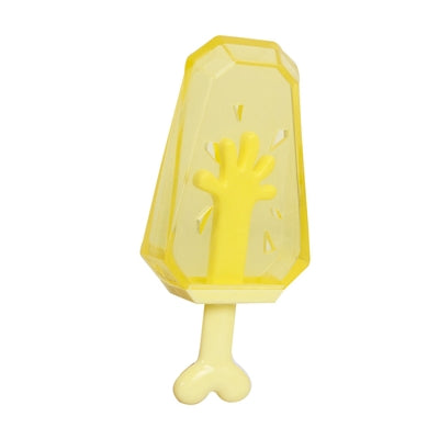 Ices Lick And Gnaw Freezable Dog Chew And Teether Toy Yellow