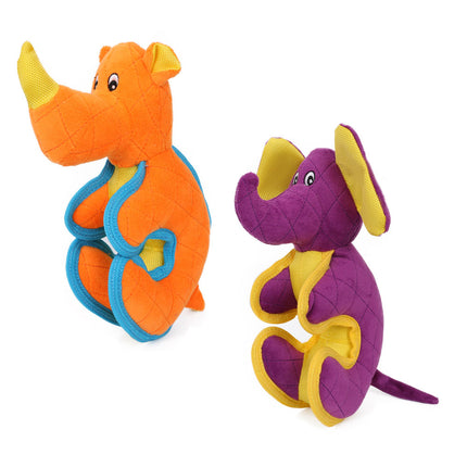 Funimal Plush Squeak & Tug Dog Toy