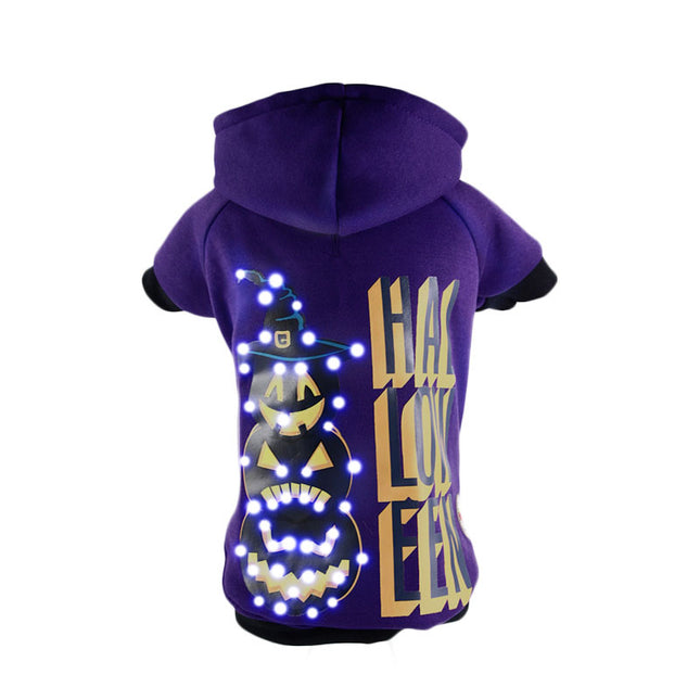 Led Lighting Halloween Happy Snowman Pet Hoodie