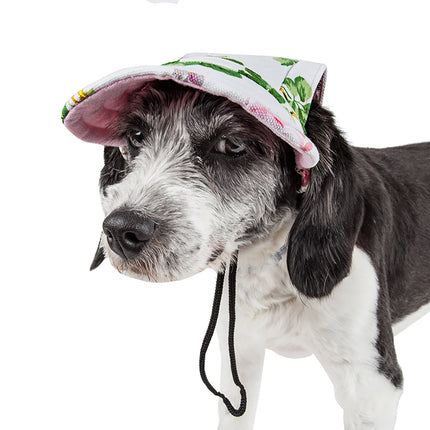 Botanic Bark Floral UV protectant Adjustable Fashion Dog Hat Cap