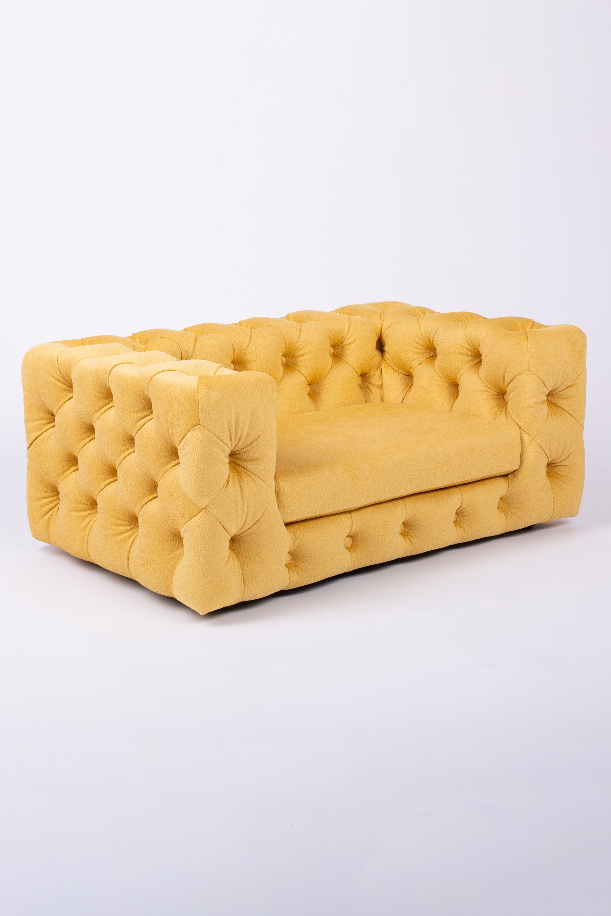 The Glamour Luxury Pet Bed in Yellow Yellow