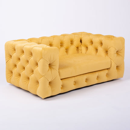 The Glamour Luxury Pet Bed in Yellow