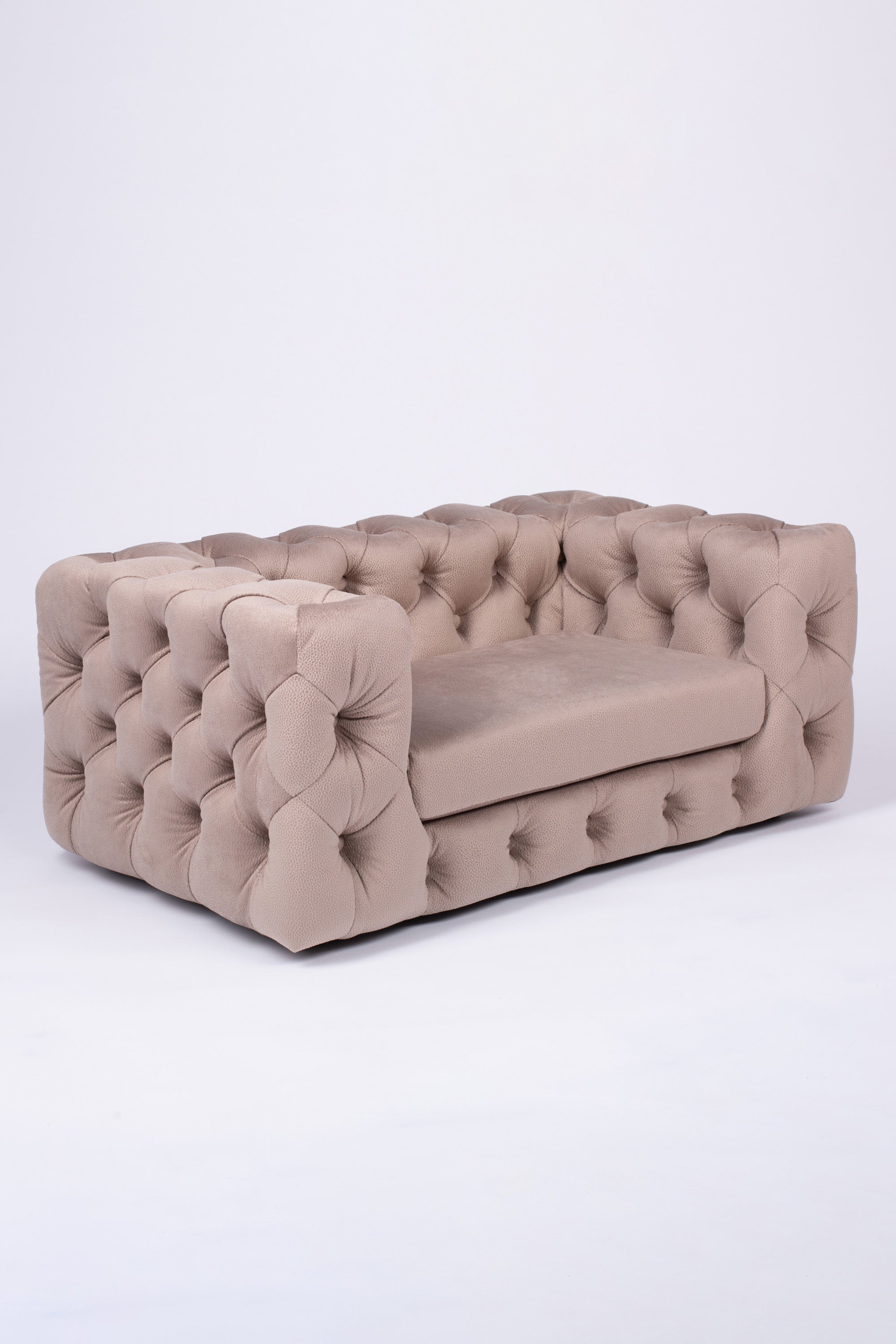 The Glamour Luxury Pet Bed in Yellow Beige