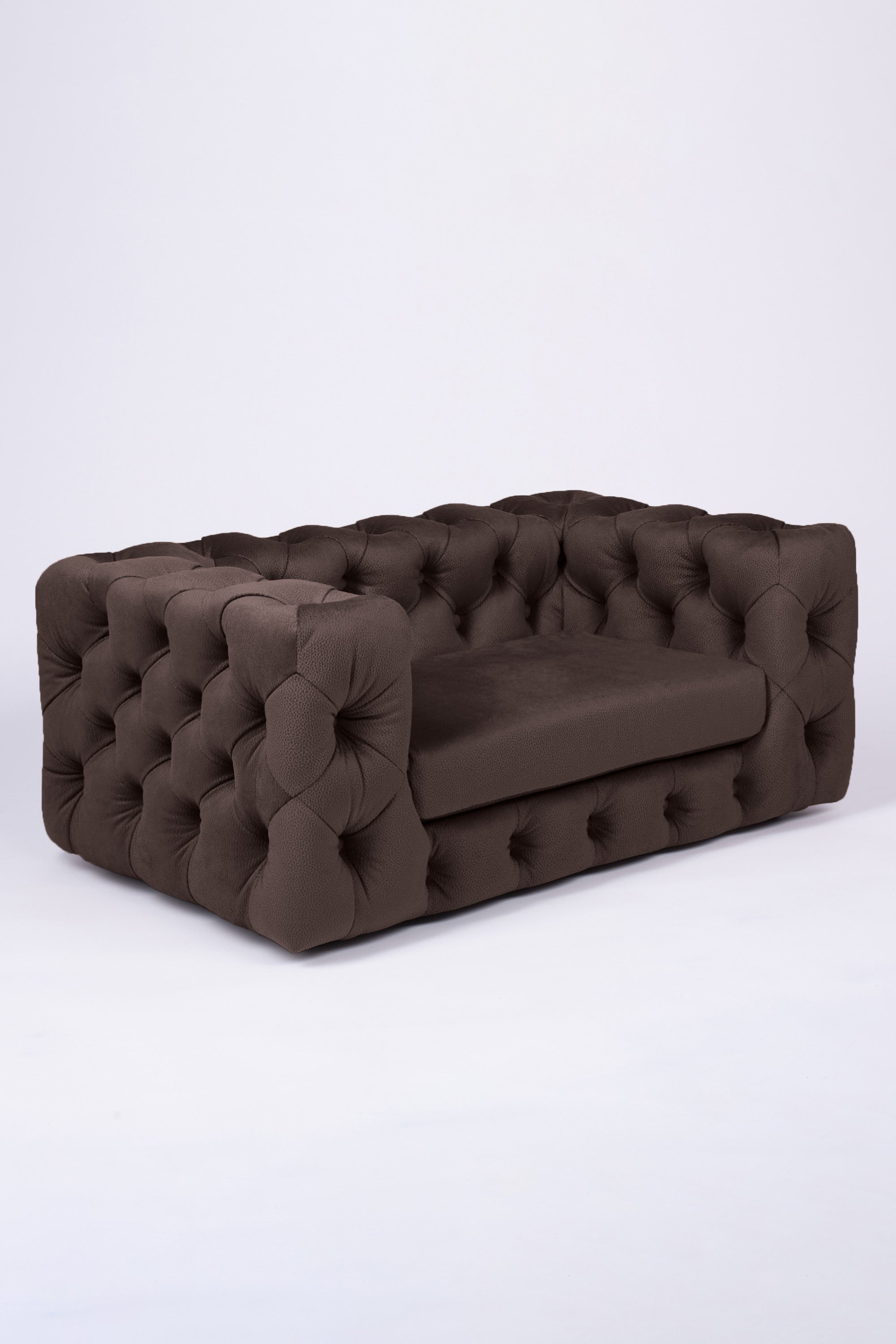 The Glamour Luxury Pet Bed in Dark Brown Dark Brown