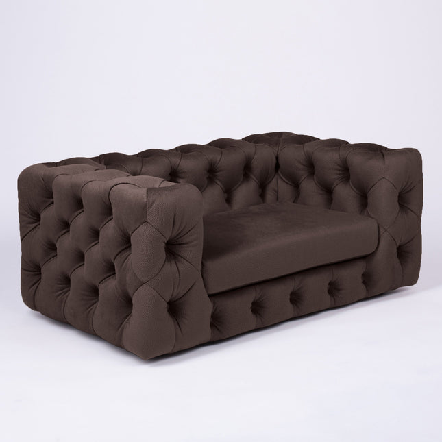 The Glamour Luxury Pet Bed in Dark Brown