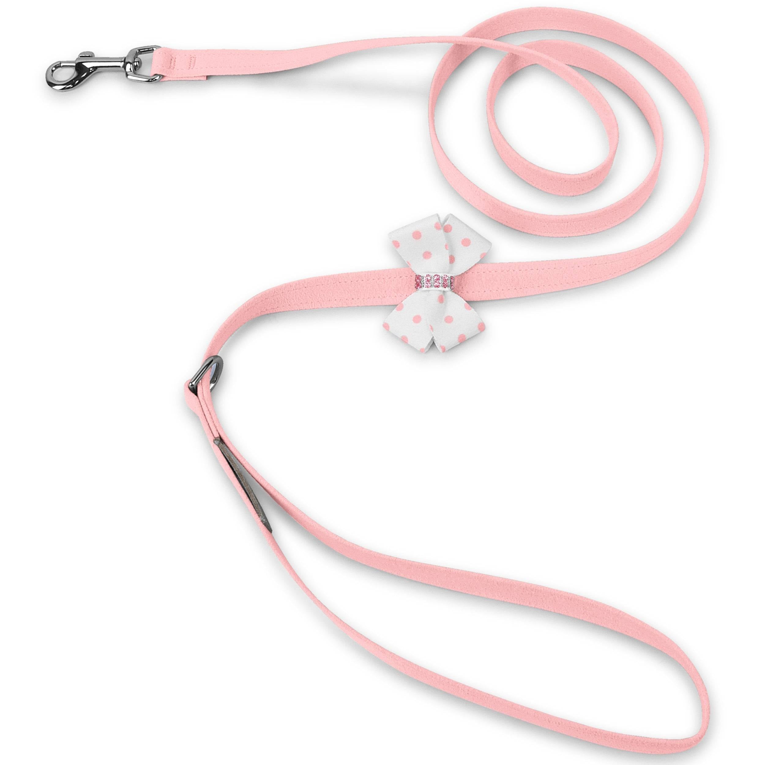 Polka Dot Nouveau Bow With Pink Giltmore Leash