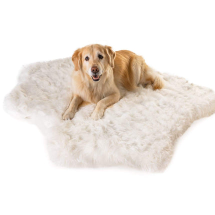 PupRug™ Animal Print Memory Foam Dog Bed - Polar Bear Faux Hide