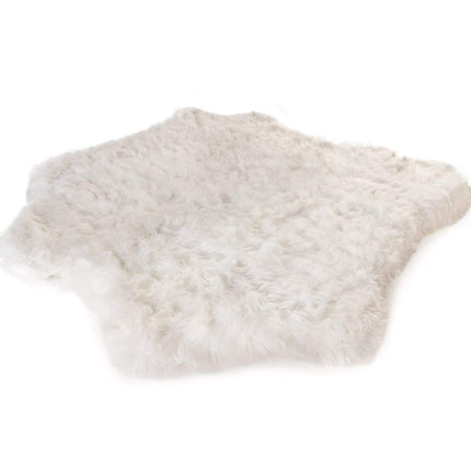 PupRug™ Animal Print Memory Foam Dog Bed - Polar Bear Faux Hide