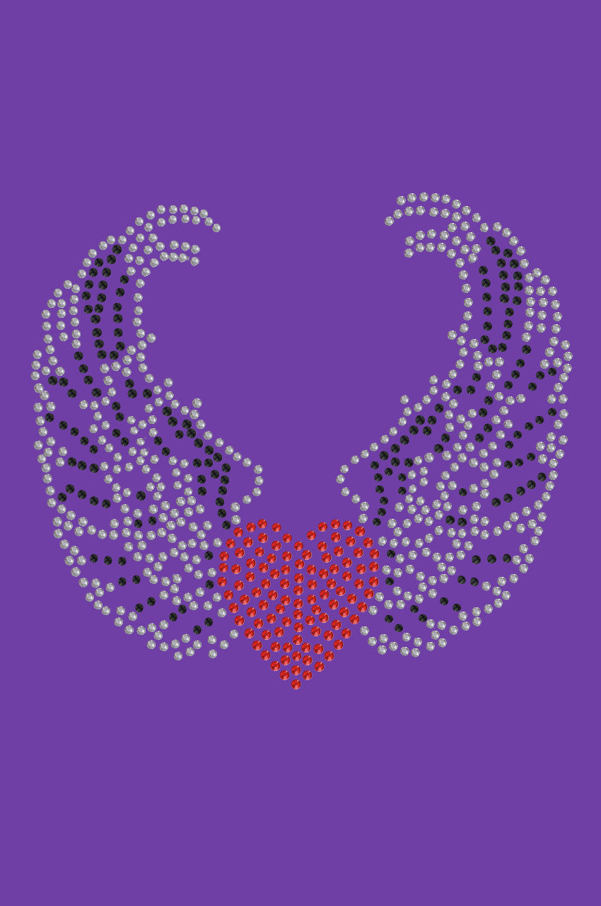 Heart with Wings 1 - Women's T-shirt Purple