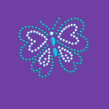 Blue Rhinestud Butterfly - Bandannas