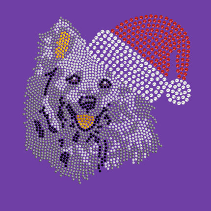 American Eskimo with Santa Hat - Bandana