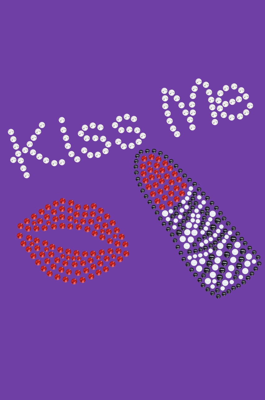 Kiss Me with Lips and Lipstick - Bandanna Purple