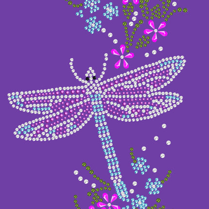 Dragonfly with Flowers - Women's Tee