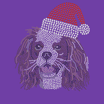 Cavalier King Charles Spaniel with Santa Hat - Women's Tee