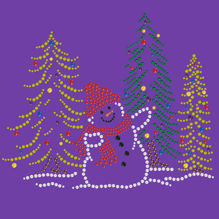 Snowman in Trees - Women's T-shirt