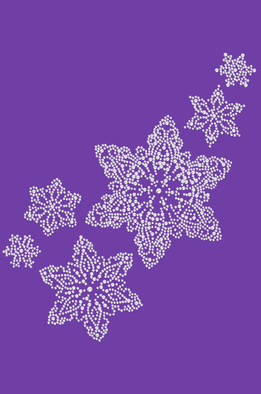 Rhinestone Snowflakes - Bandana Purple