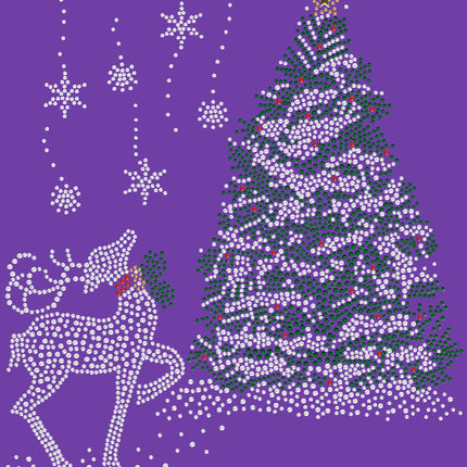 Christmas Tree with Reindeer - Women's Tee