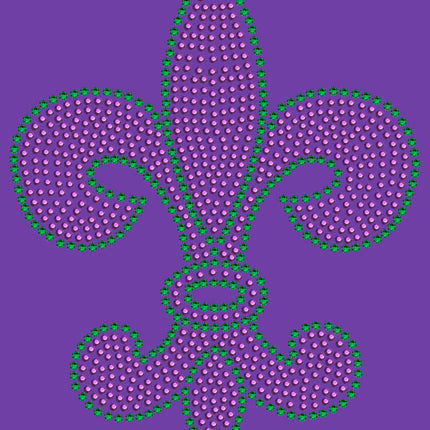 Fleur de Lis (Purple & Green) - Women's T-shirt