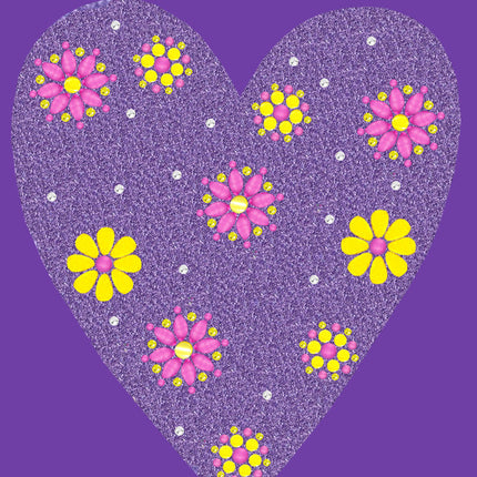 Purple Glitter Heart - Women's T-shirt