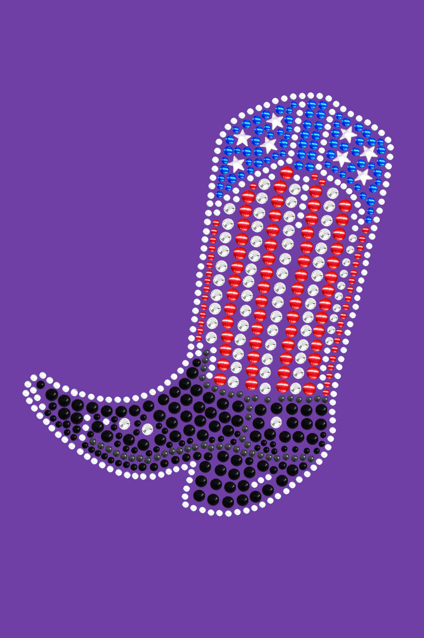 Boot (Red, White, & Blue) - bandana Purple