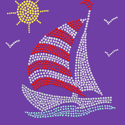 Sailboat (Rhinestone & Nailhead) - Women's T-shirt