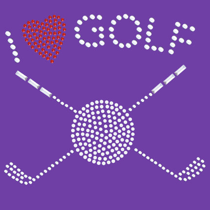 I Love Golf (Small) - Bandana