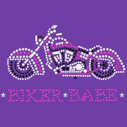 Biker Babe - Pink Motorcycle - Women's T-shirt