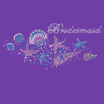 Bridesmaid with Seashells- Women's T-shirt