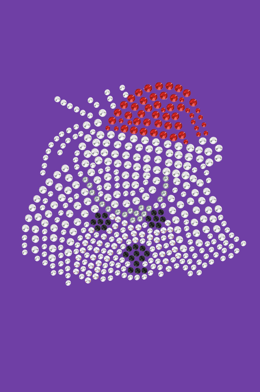 Maltese Face with Santa Hat - Bandana Purple