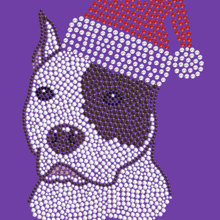 Pit Bull with Santa Hat - Women's T-shirt