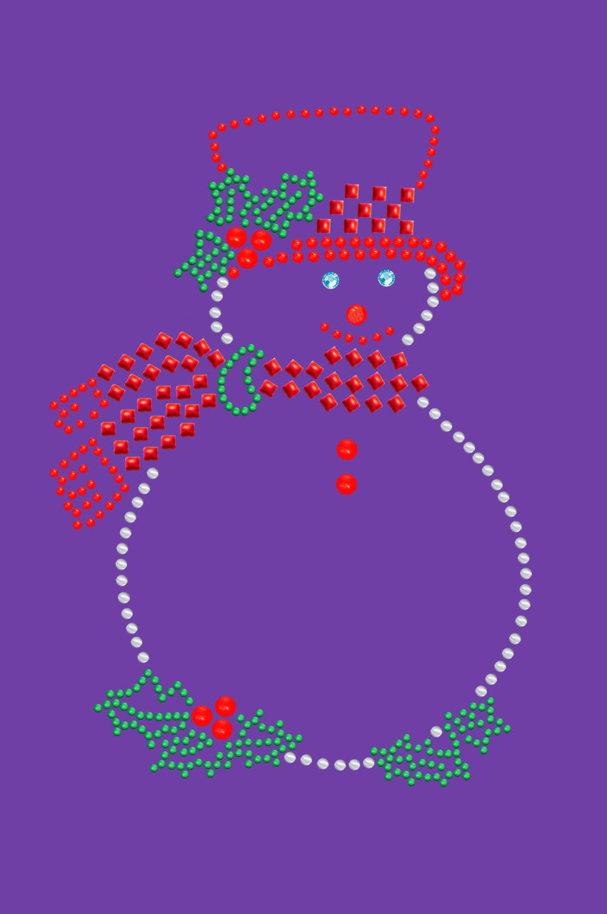 Snowman Outline - Bandana Purple