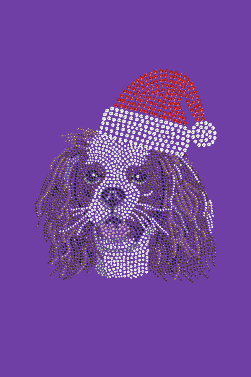 Cavalier King Charles Spaniel with Santa Hat - Bandana Purple