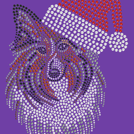 Sheltie Face with Santa Hat - Women's T-shirt