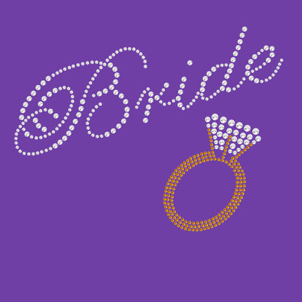 Bride with Diamond Ring- Women's T-shirt