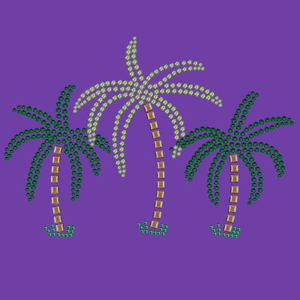 Palm Trees (Green Rhinestones) - Women's T-shirt