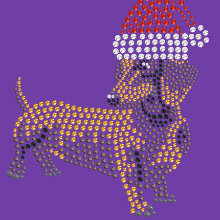 Dachshund 2 with Santa Hat - Women's T-shirt