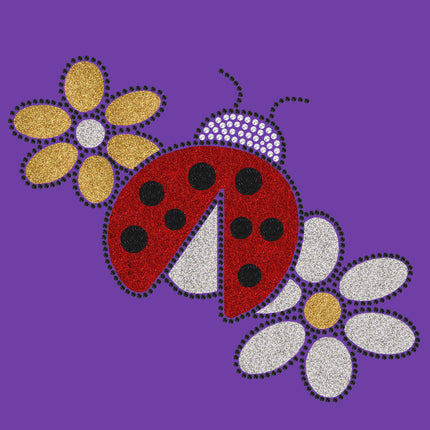 Glitter Ladybug & Daisies - Women's T-shirt