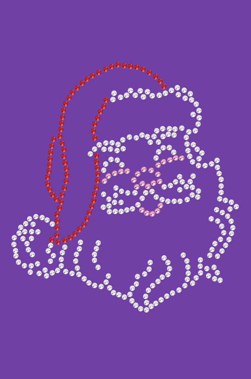 Santa Face Small - Bandana Purple