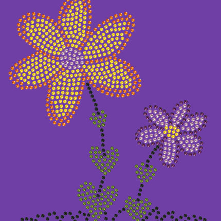 Orange & Purple Flowers - Women's T-shirt