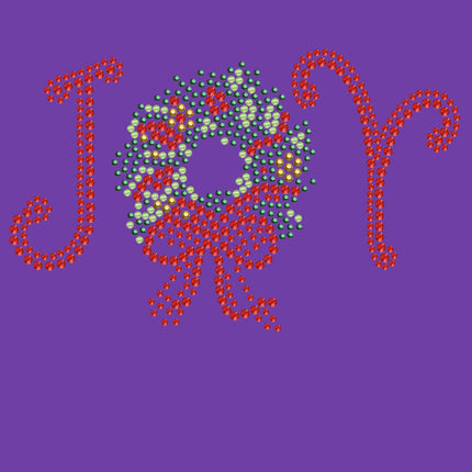 Joy Christmas Wreath - Bandana