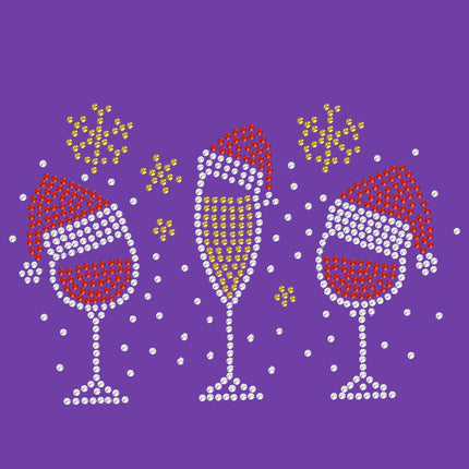 Christmas Wine Glasses - Women's Tee