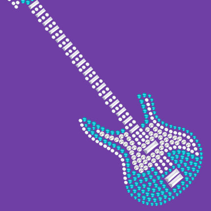 Guitar (Blue Austrian crystal) - Women's T-shirt