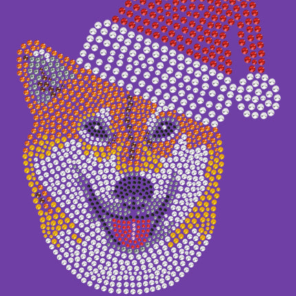 Shiba Inu with Santa Hat - Women's Tee