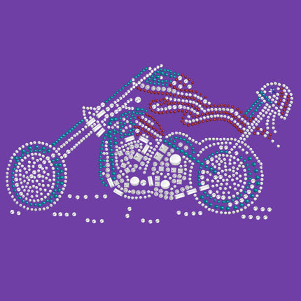 Motorcycle - Red, White, & Turquoise - Women's T-shirt