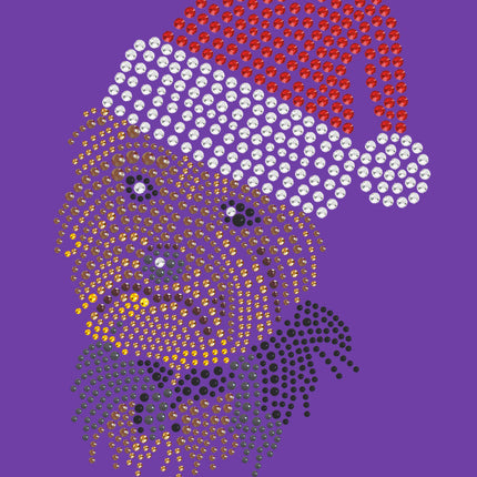 Yorkie Face 1 with Santa Hat - Women's T-shirt