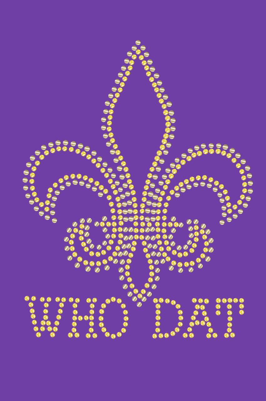 Fleur de Lis with Who Dat - Bandanna Purple