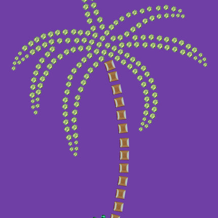 Palm Tree (Green Rhinestones) - Women's T-shirt