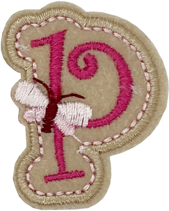 Curly Pink P- Patch